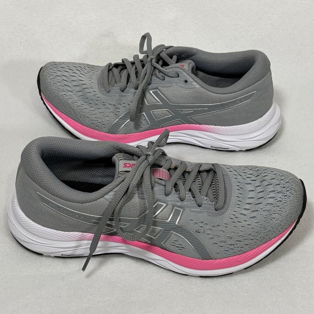 ASICS Running Shoes Womens Size 9 Gray Pink Low Top Trainers